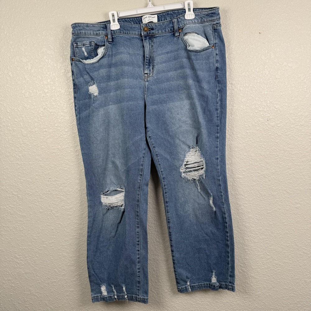 Lane Bryant Jeans Womens 20 (41x28) Blue High-Rise Classic Straight Signature
